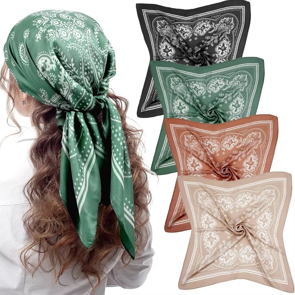 Luxury Skincare Headband - Marque de luxe soie carré Paisley