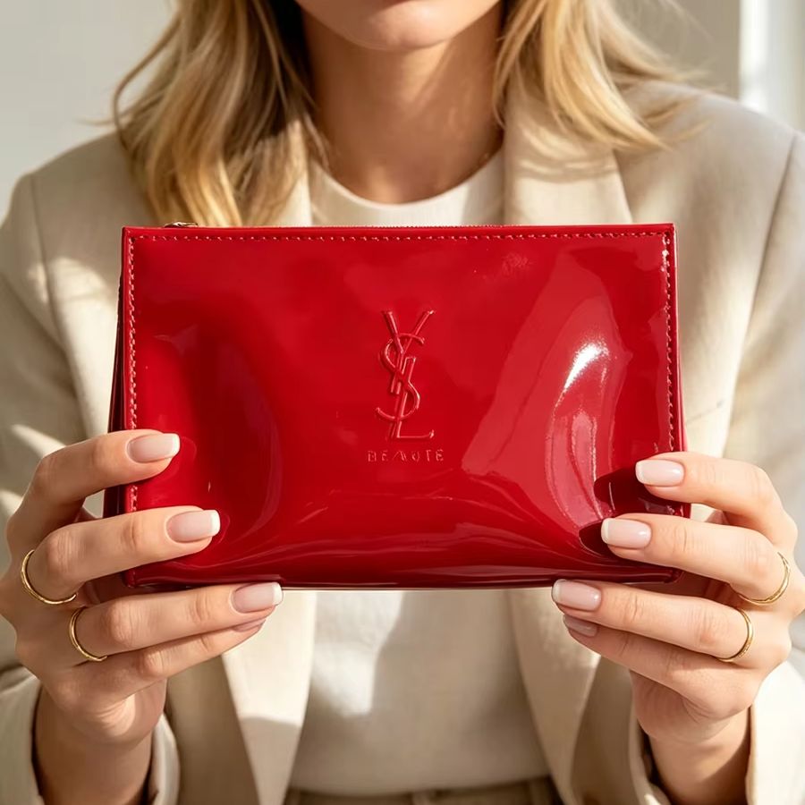 Sac cosmétique en cuir verni r - Luxury Skincare And Makeup Brands avis et prix