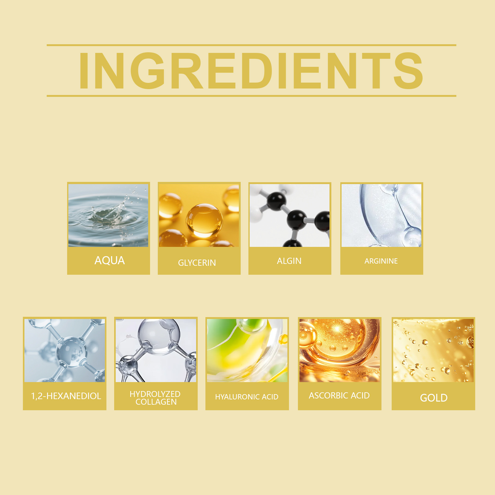 Masque pour les yeux réparateu - Luxury Gold Skincare avis et prix