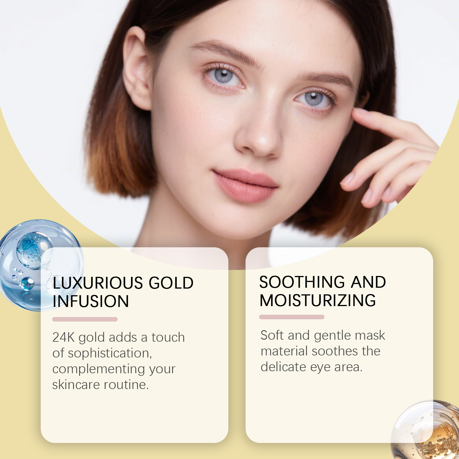 Masque pour les yeux réparateu - Luxury Gold Skincare avis et prix