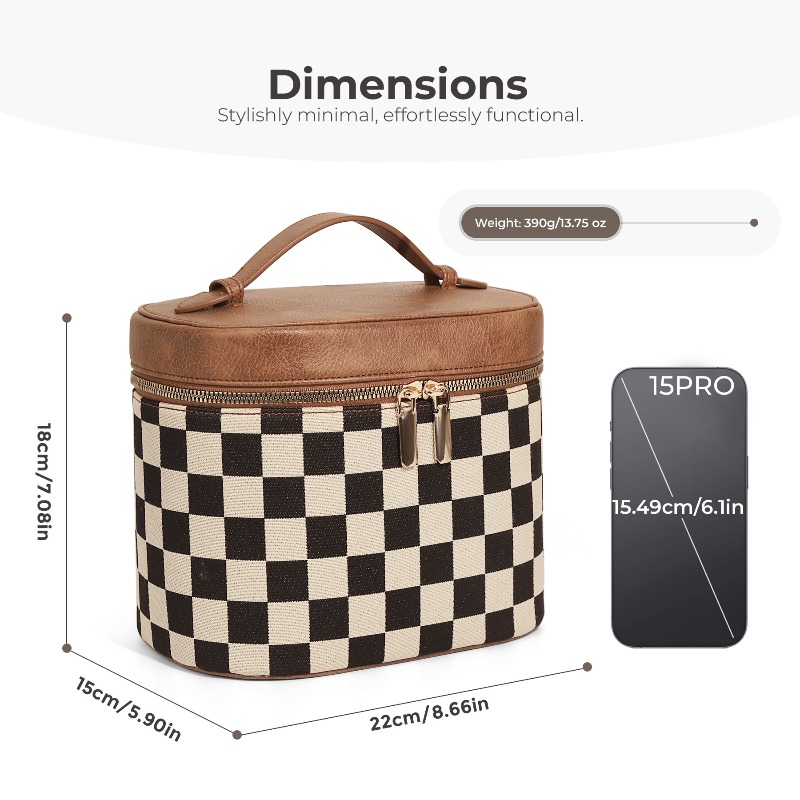 Trousse de Maquillage Damier R - Luxury Skincare Aesthetic avis et prix